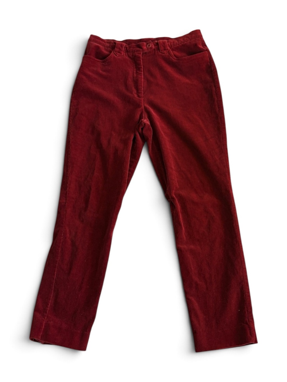 Women’s Red Corduroy Pants Straight Leg Size 10 Gorpcore
